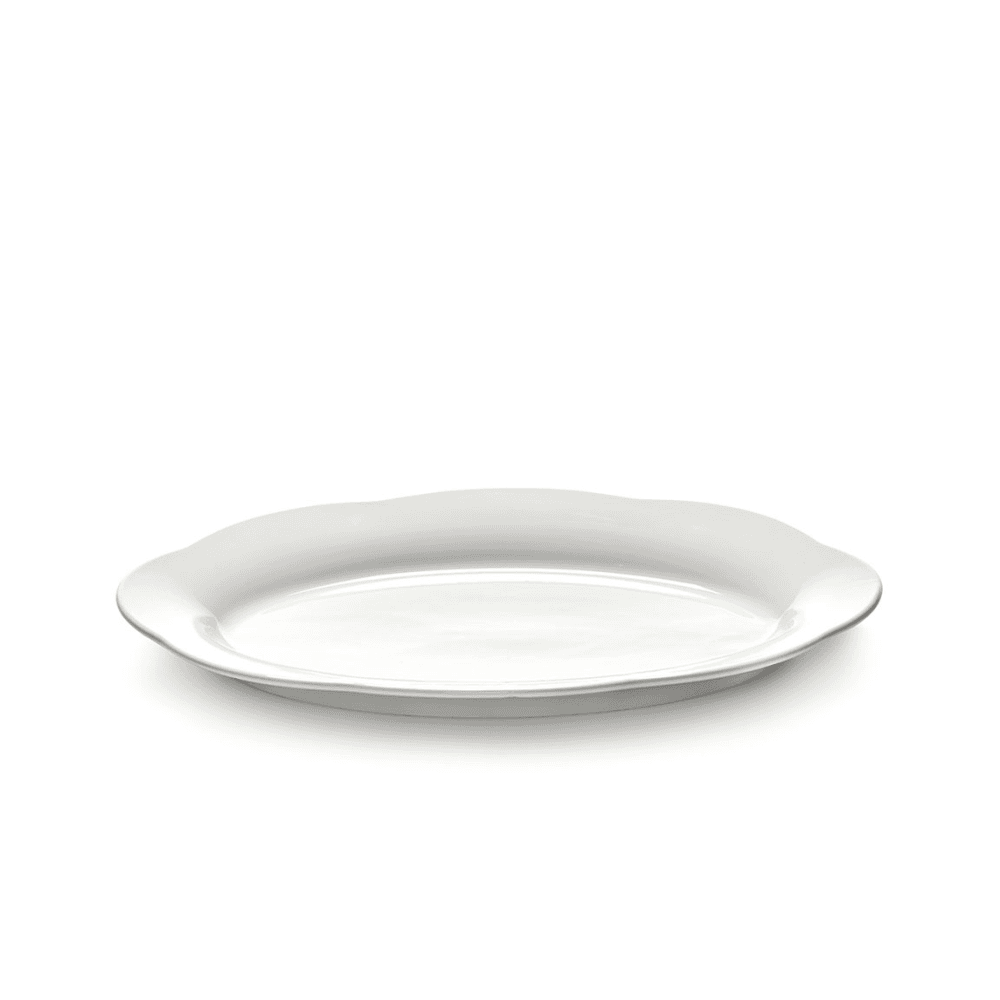Silhouette by Sergio Herman Set of 2 High Oval Plates, White
