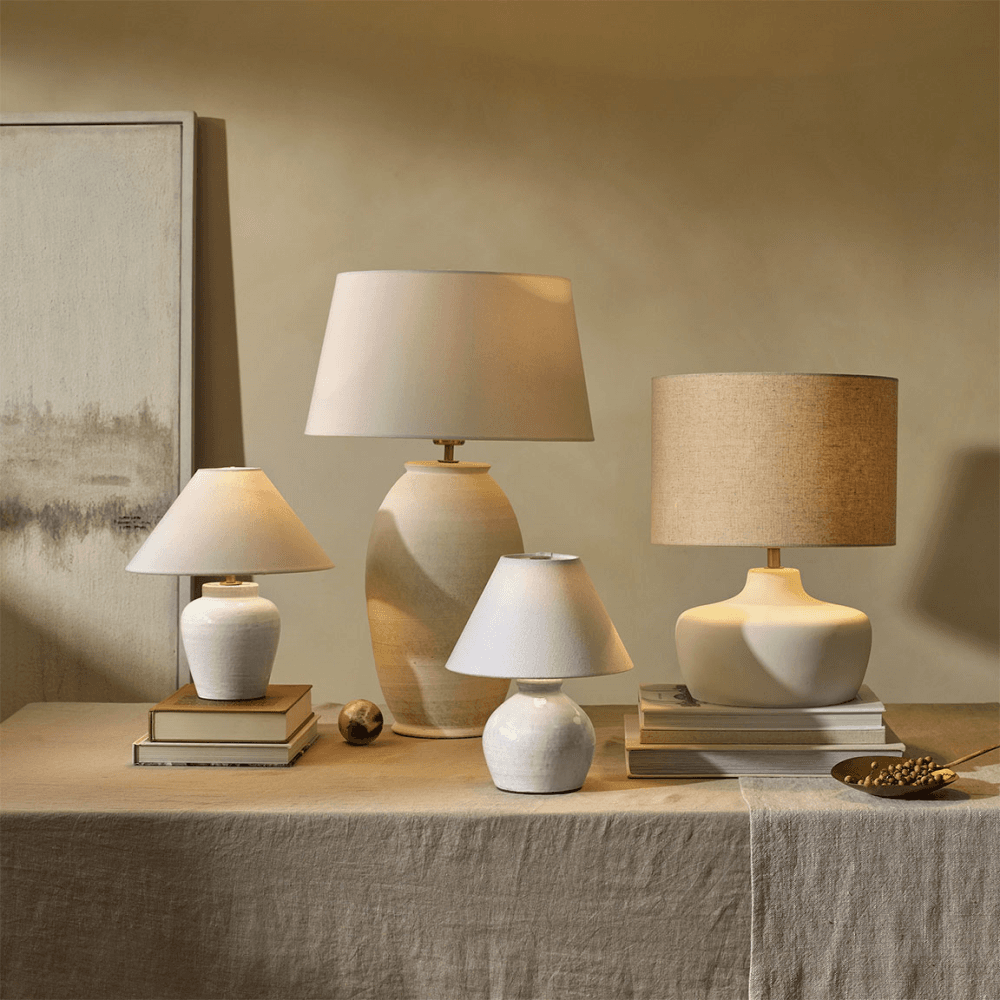 Tenby Tenby Table Lamp, Soft Grey