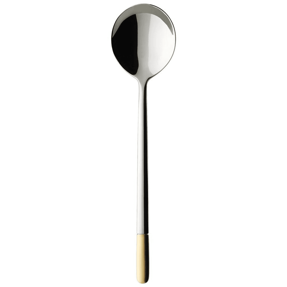 Ella Cream soup spoon, stainless steel with partial gold plate