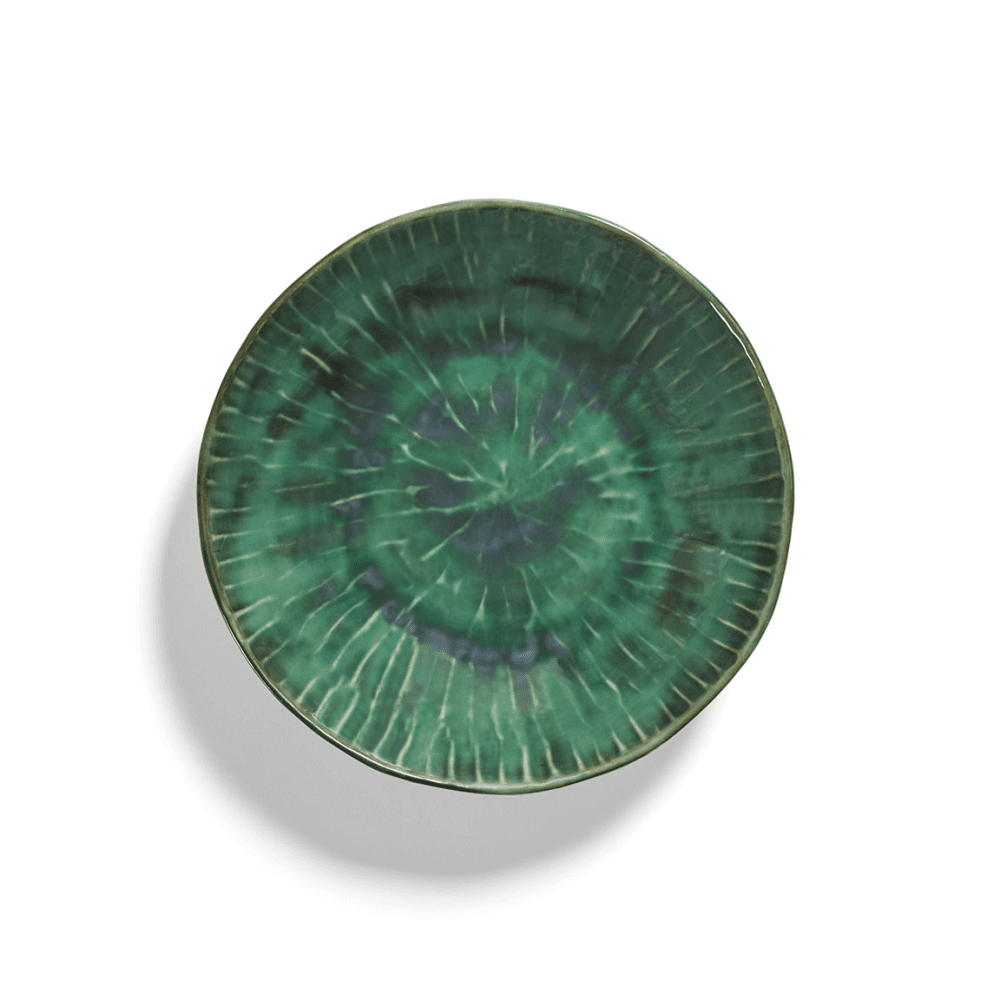 Verde Lanza by Pascale Naessen Set of 2 Pasta Plates, Green