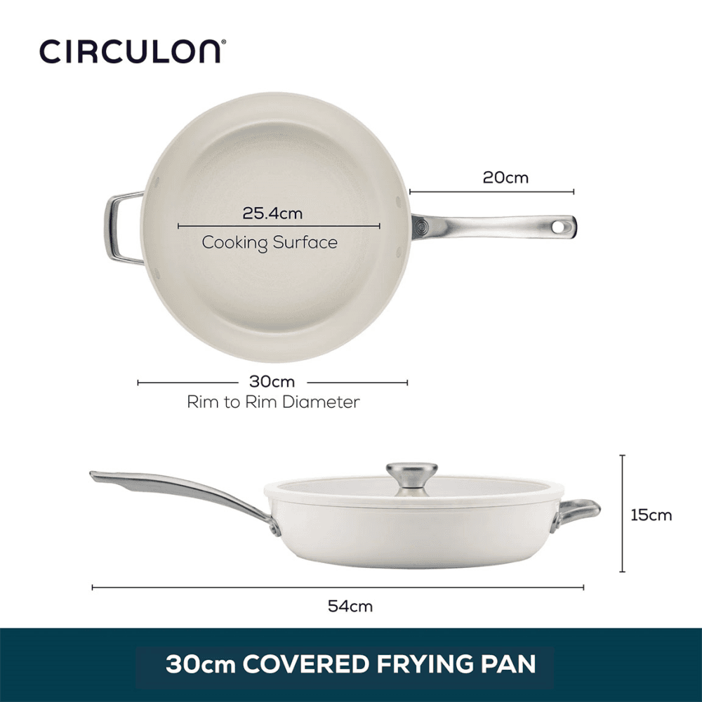Halo Laser Defence Covered Skillet, White