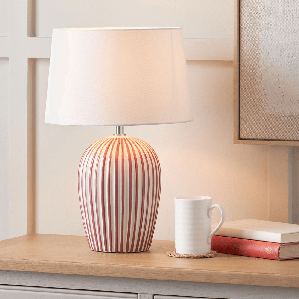 Cannes Stripe Ceramic Table Lamp