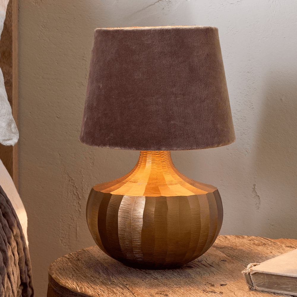 Sakiti Cast Aluminium Table Lamp, Antique Brass