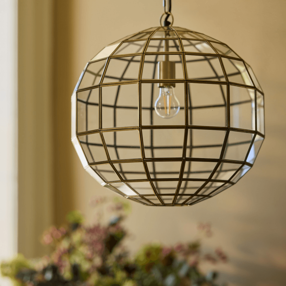 Rennell Pendant Lamp, Antique Brass