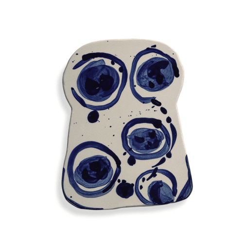 Image showing the Sophia by Marie Michielssen Set of 2 Serving Plates, Beige Blue product.