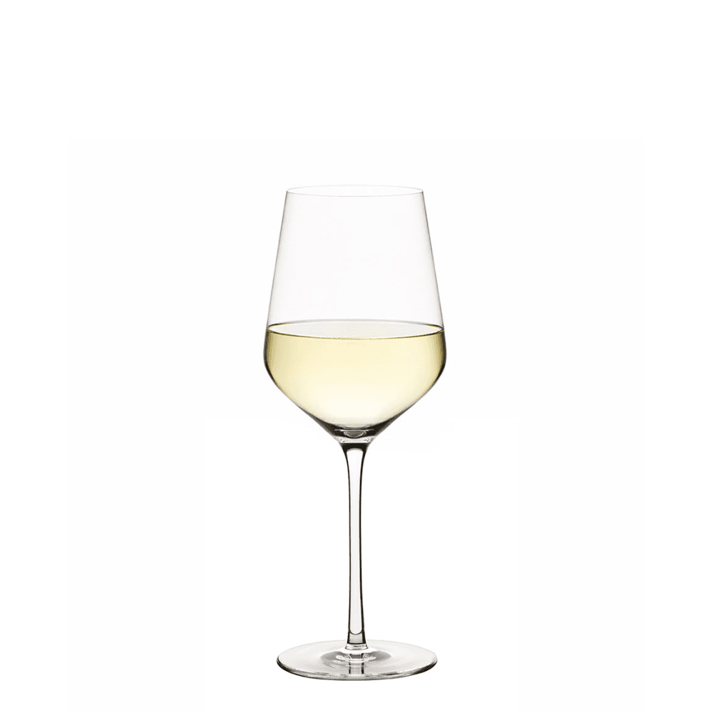 Motive Set of 6 Crystal White Wine Glasses, Clear