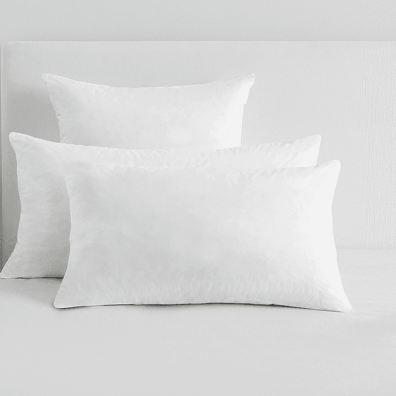 Duck Feather Square Cushion Pads, White