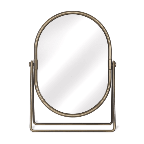Image showing the Novello Vanity Mirror, Antique Brass product.