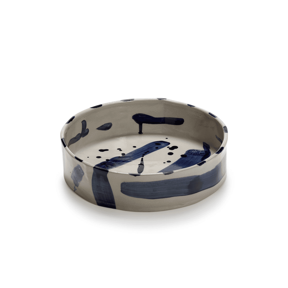 Sophia by Marie Michielssen Deep Serving Plate, Beige Blue