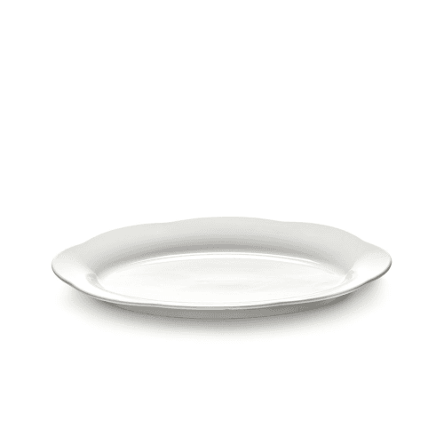 Image showing the Silhouette by Sergio Herman Set of 2 High Oval Plates, White product.