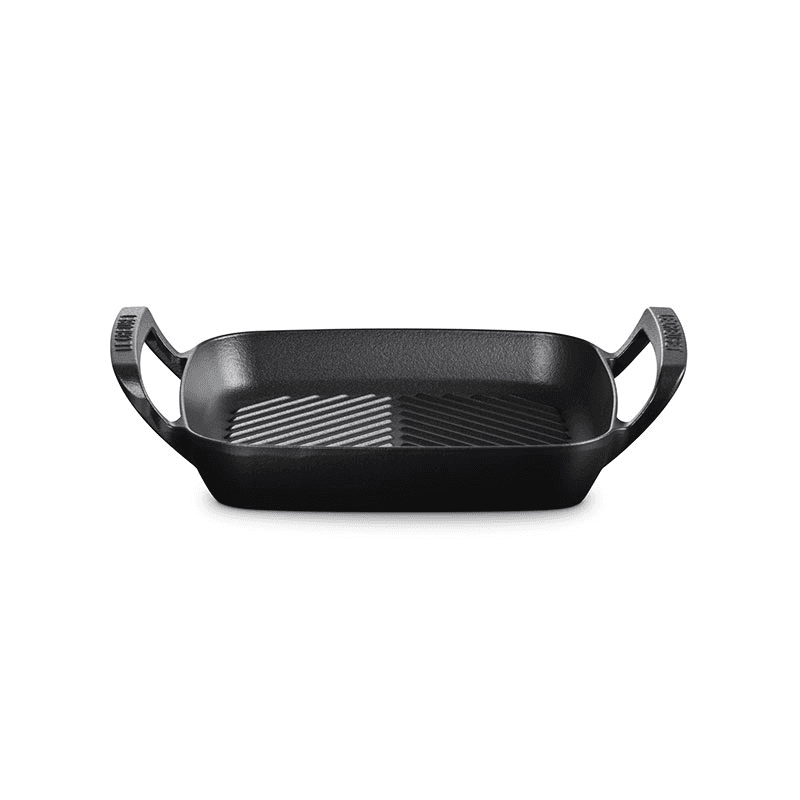BBQ Square Grill Pan, Satin Black