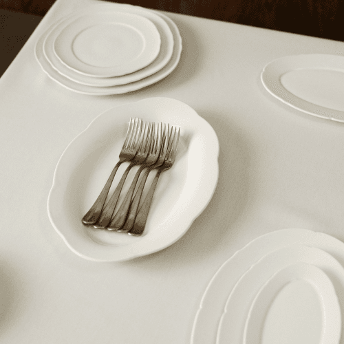 Image showing the Silhouette by Sergio Herman Set of 2 High Oval Plates, White product.