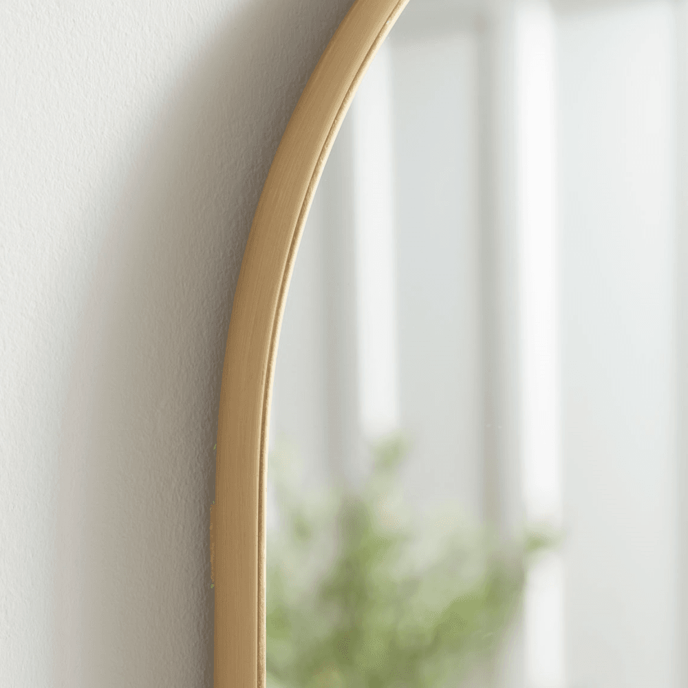 Lozenge Shaped Wall Mirror, Brass