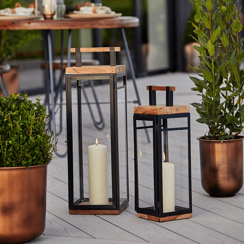 Grace Lantern, Black/Brown