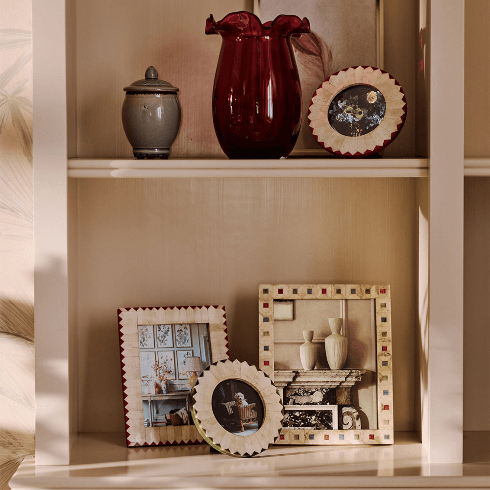 Visus Bone Photo Frame, Red