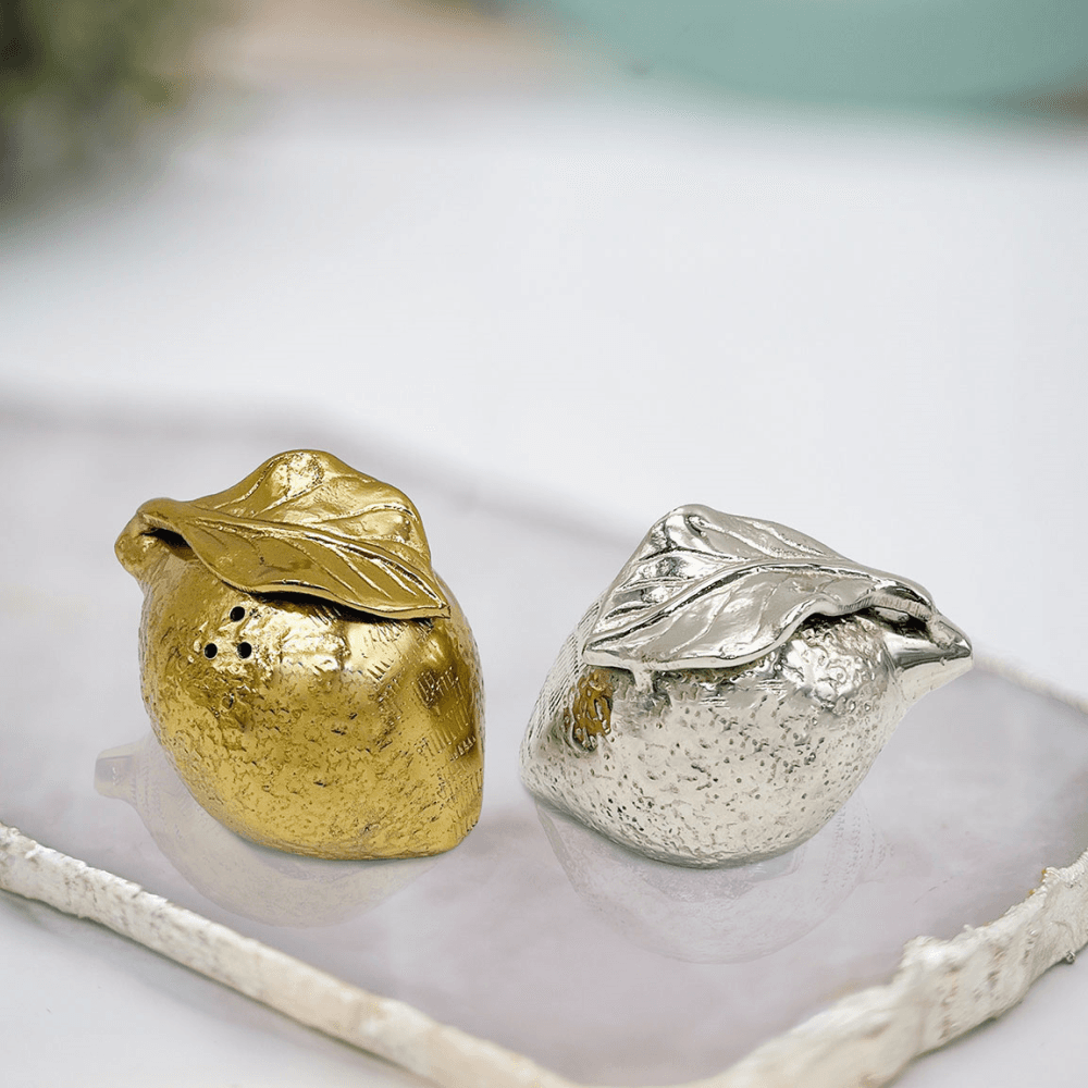 Lemon Salt & Pepper Set, Gold