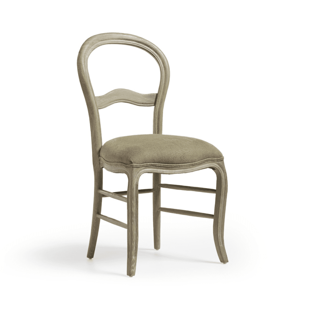Brinley Linen Dining Chair, Dark Lichen