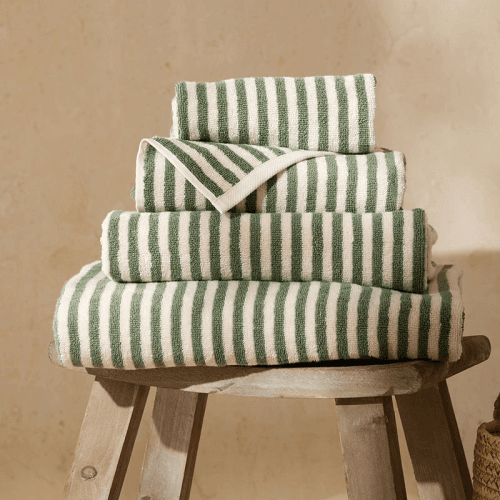 Image showing the Hebden Striped Cotton Hand Towel product.
