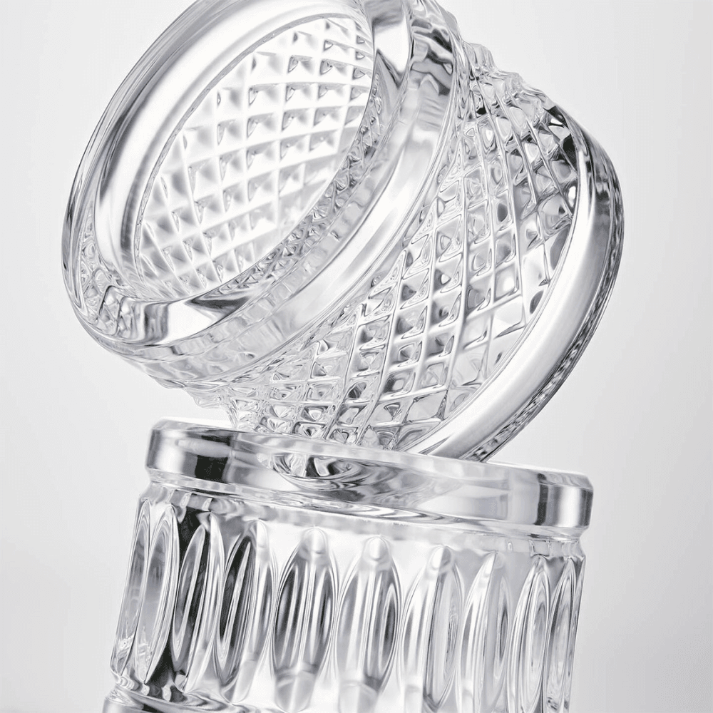 Mastercraft Irish Lace Set of 2 Napkin Rings, Clear