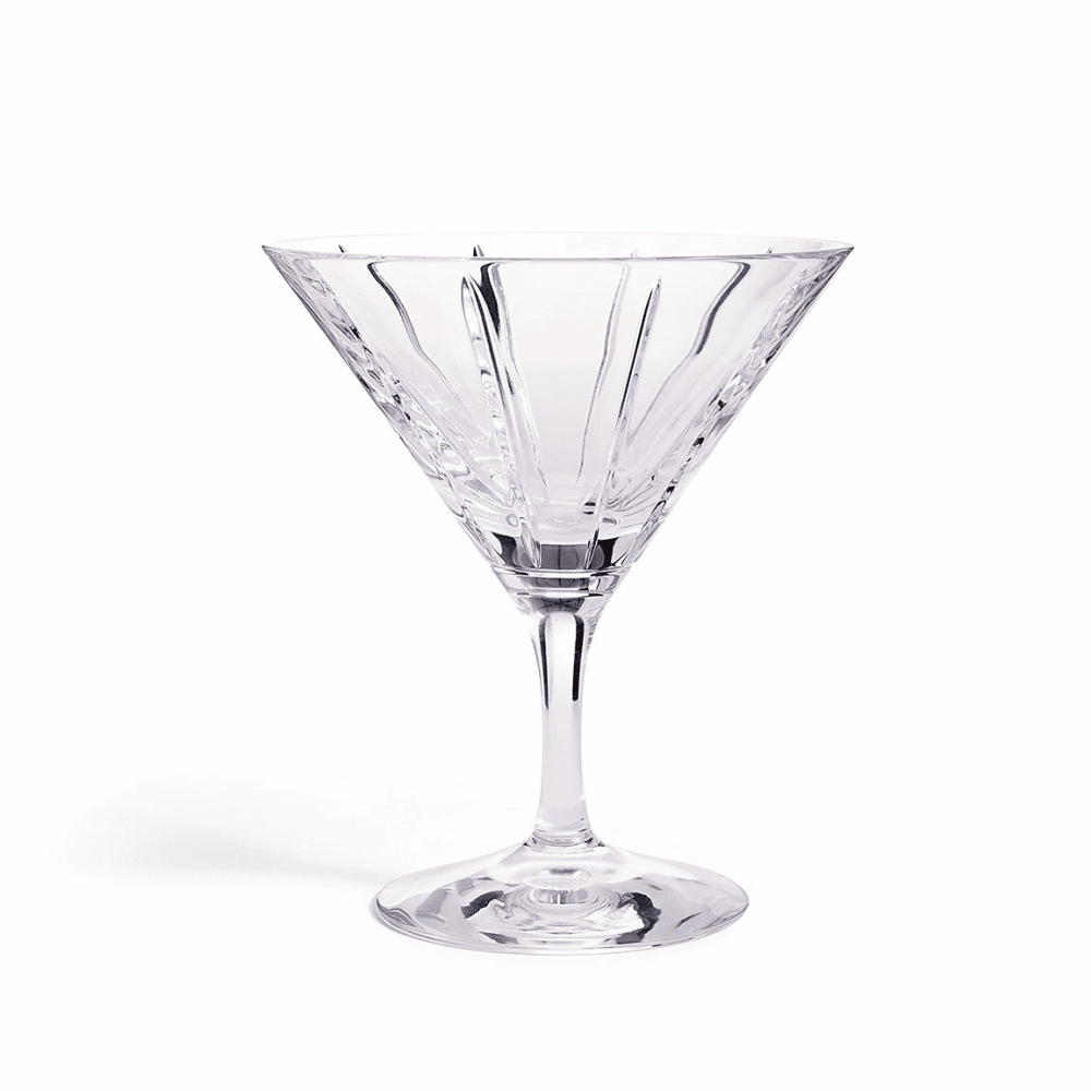 Luxe Graphite Pair of Martini Glasses, Clear
