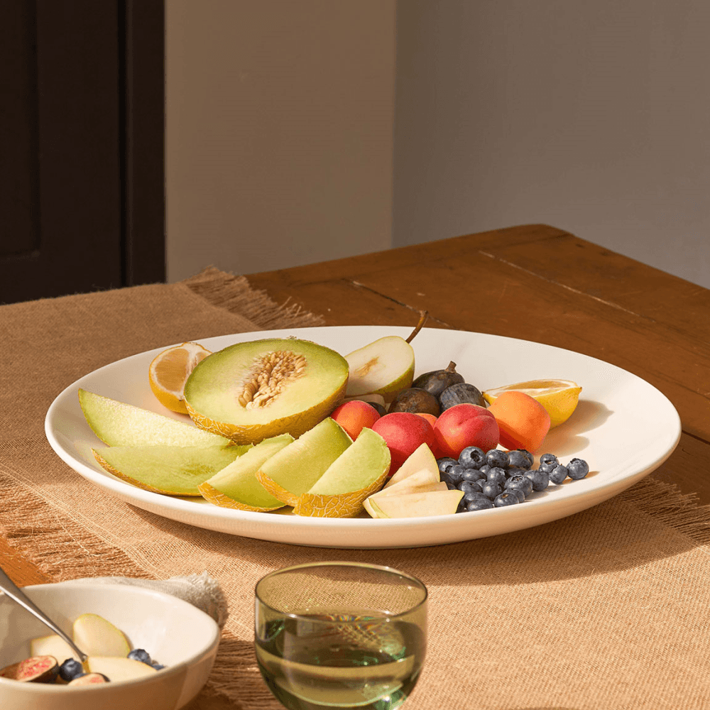 Round Platter, White
