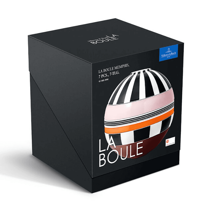 Iconic La Boule Memphis Stacking 7 Piece Plate & Bowl Set
