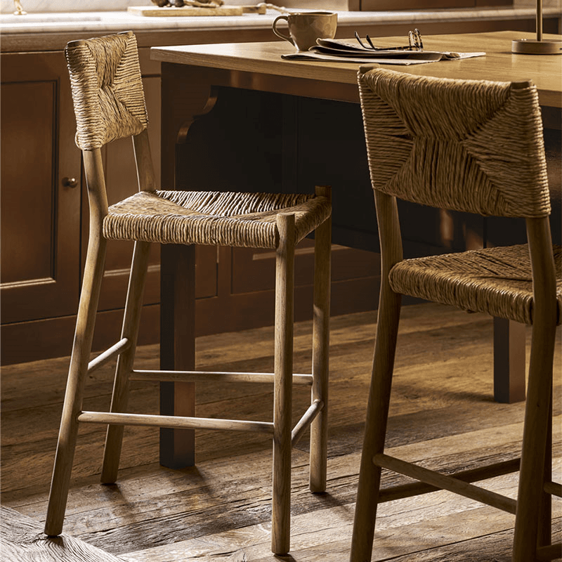 Wixford Bar Stool, Oak Wood