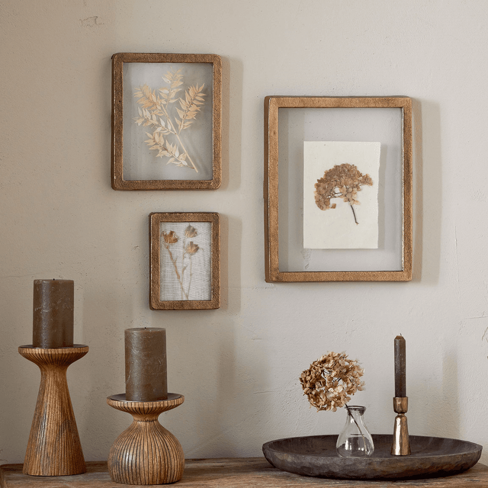 Jahala Wall Hung Photo Frame, Antique Brass