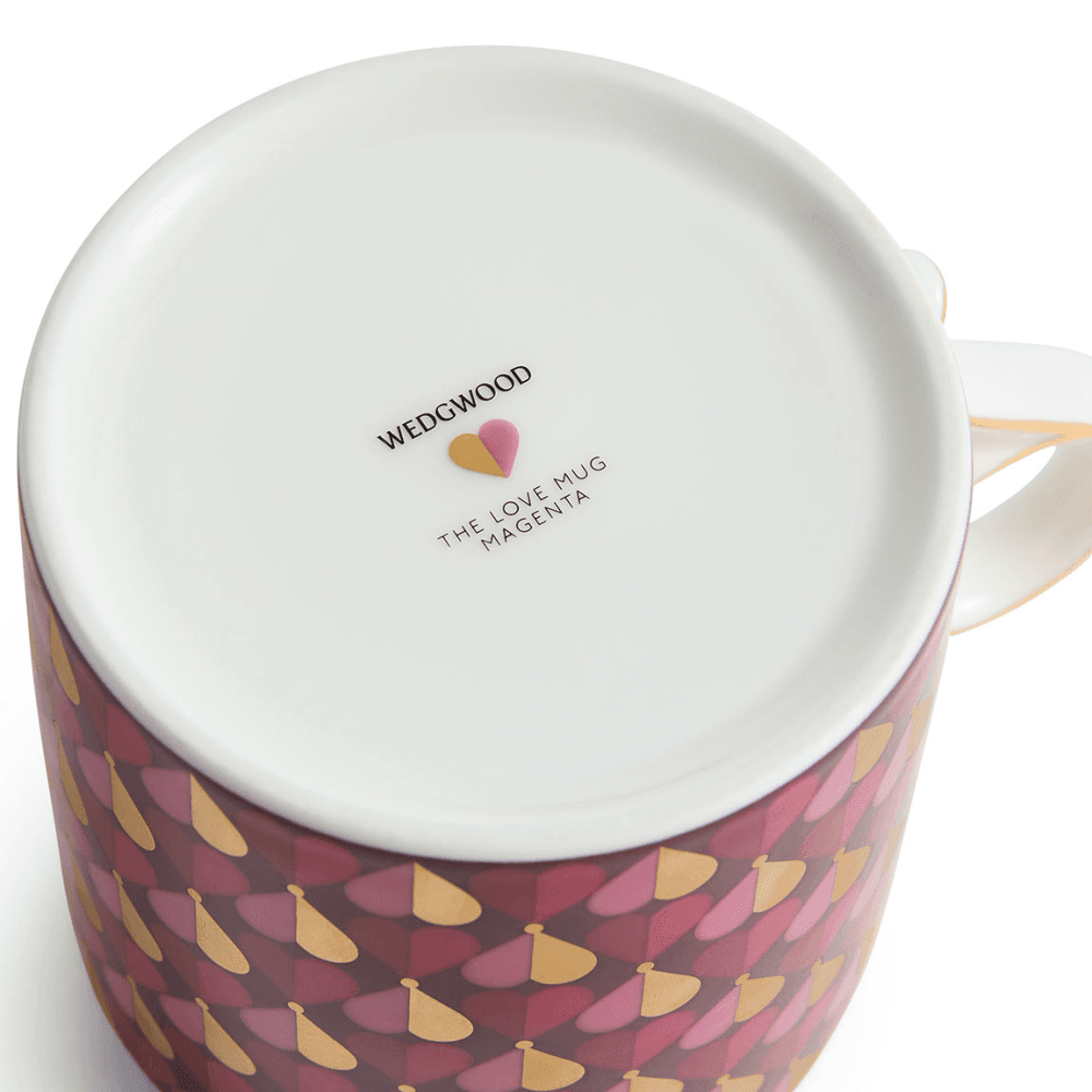 Love Set of 2 Mugs, Magenta