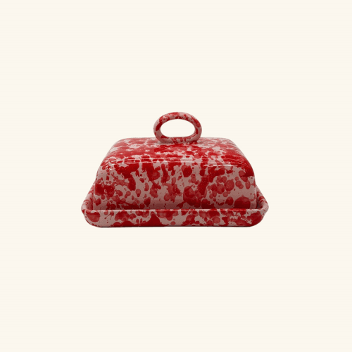 Image showing the Italian Splatterware Butter Dish product.