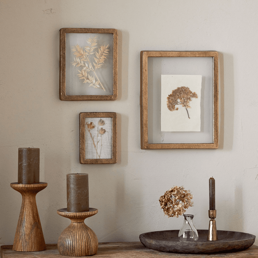 Jahala Wall Hung Photo Frame, Antique Brass