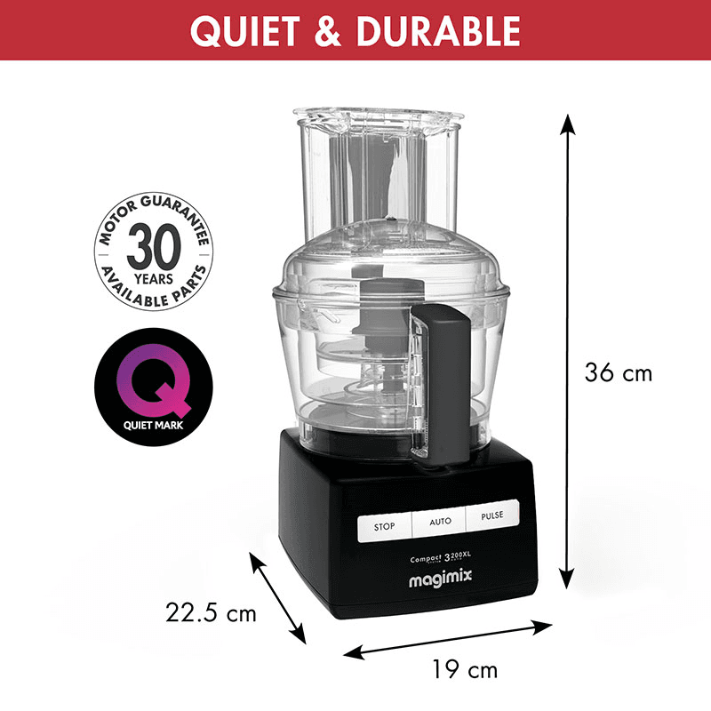 3200 XL Food Processor 18373, Black
