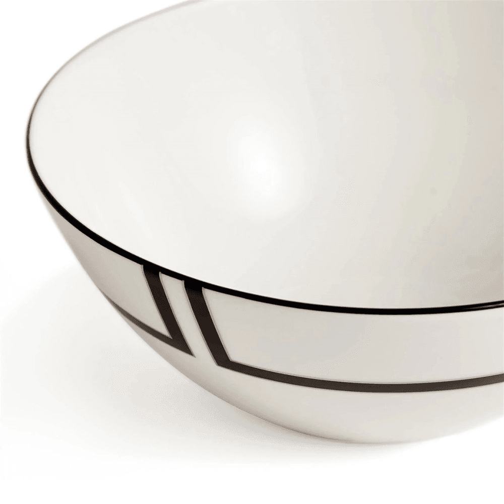 Luxe Graphite Cereal Bowl, Black & White