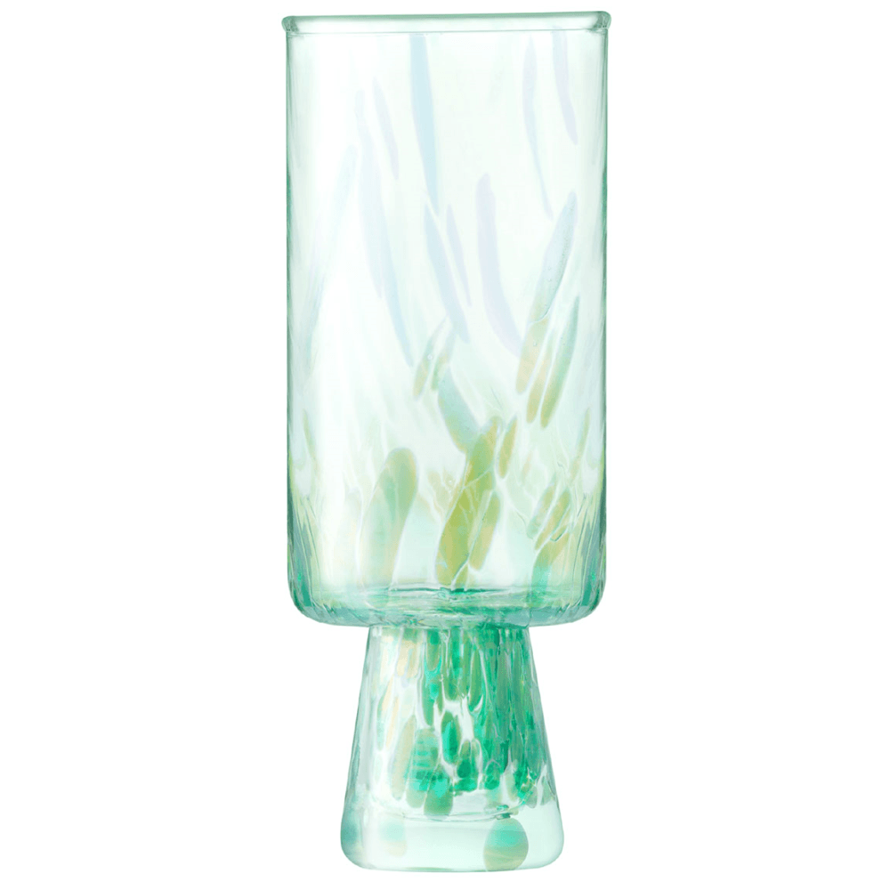 Sea Glass Set of Flute Glasses, Ocean Green