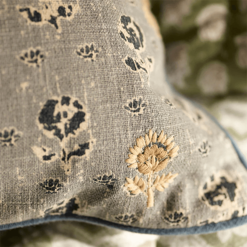 Clover Cushion Cover, Navy