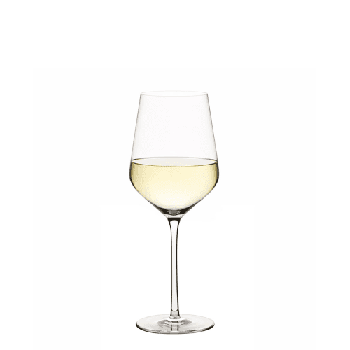 Image showing the Motive Set of 6 Crystal White Wine Glasses, Clear product.