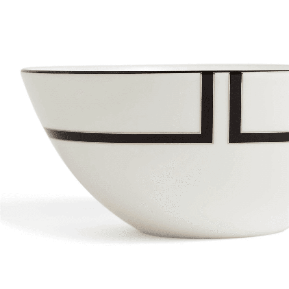 Luxe Graphite Cereal Bowl, Black & White