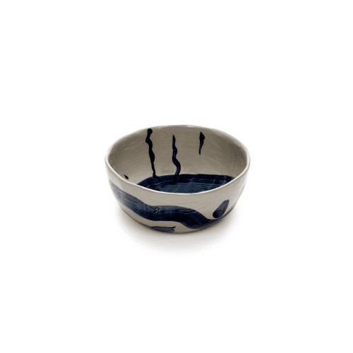 Image showing the Sophia by Marie Michielssen Set of 2 Soup Bowls, Beige Blue product.