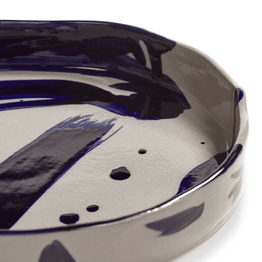 Sophia by Marie Michielssen Set of 2 Pasta Plates, Beige Blue