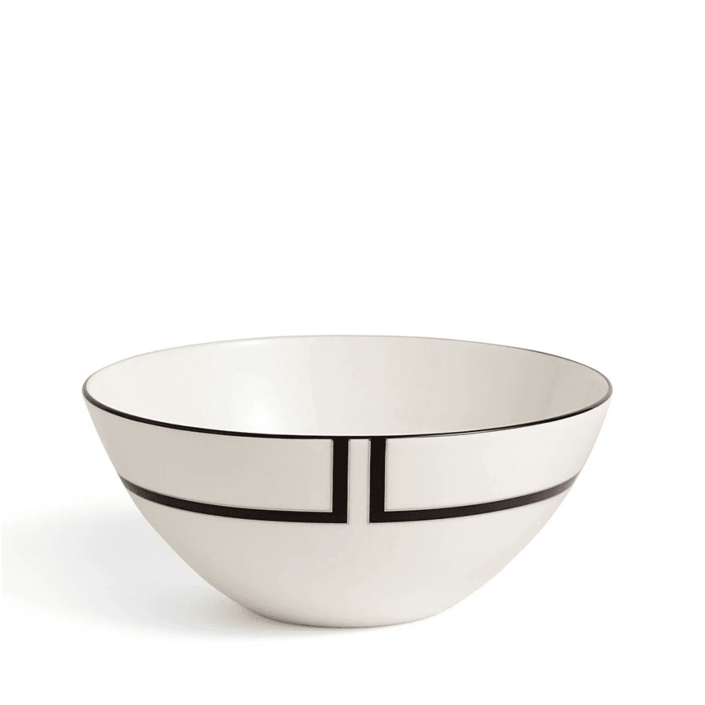 Luxe Graphite Cereal Bowl, Black & White