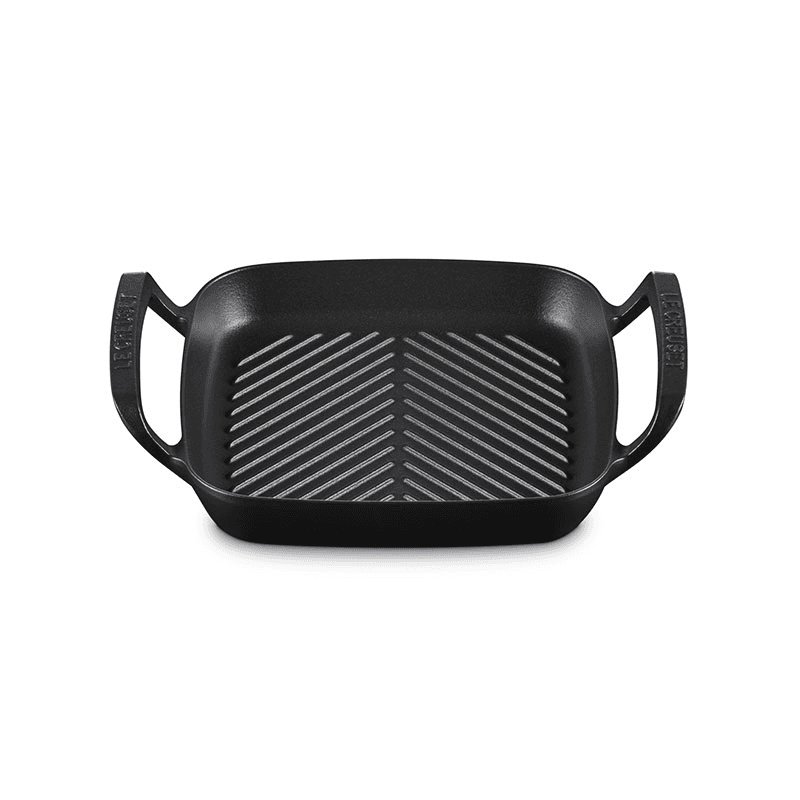 BBQ Square Grill Pan, Satin Black
