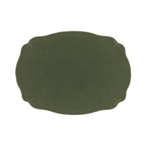 Image showing the Nancy Set of 4 Placemats, Pine Green product.