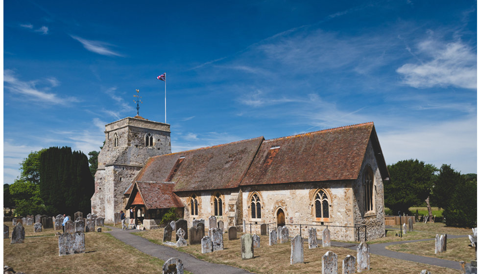 The Church where Daisy and Charlie got married in Sussex
