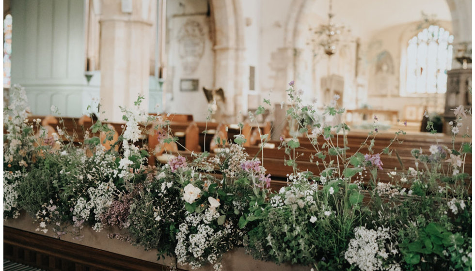The flowers in the church by Chrissie Wiltshire.