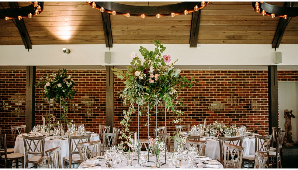 Statement floral installations for Poppy and Freddie