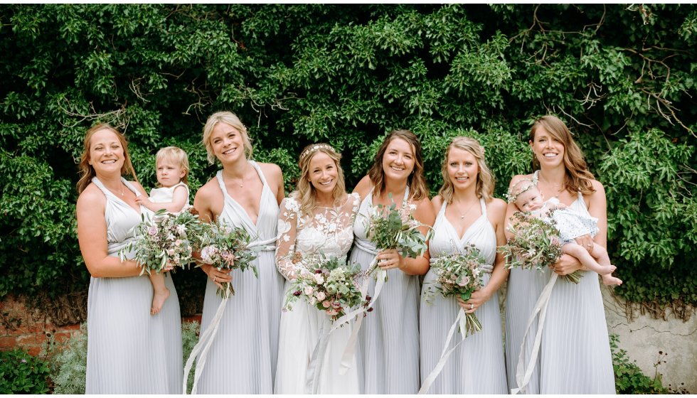 Poppy with her bridesmaids
