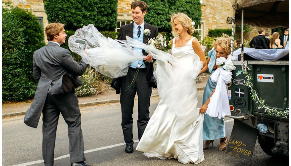 Jo's dress was made of organza and satin - her dress and veil were from Le Spose Di Gio.