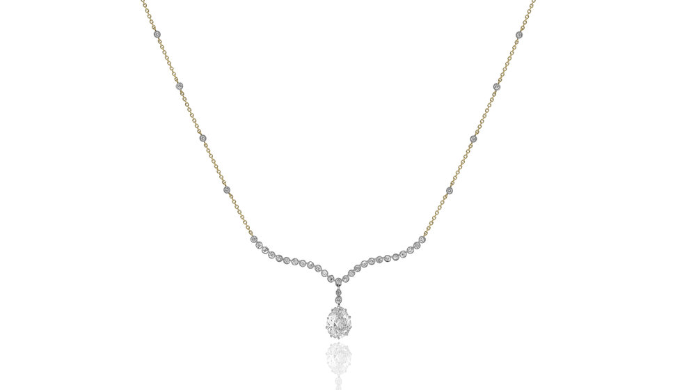 A diamond necklace designed by Edwina Elkington. 