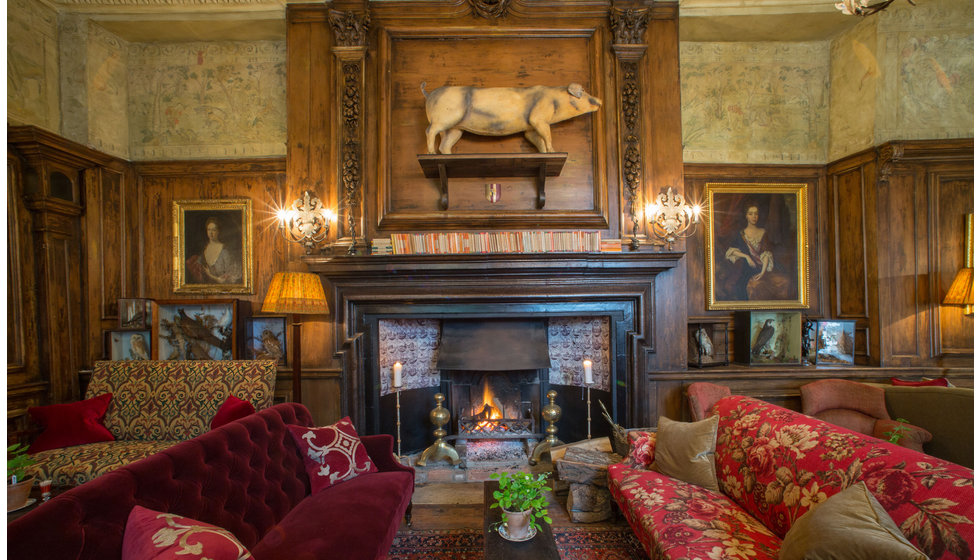 A sitting room in the Mr and Mrs Smith Hotel - The Pig Near Combe's sitting room.