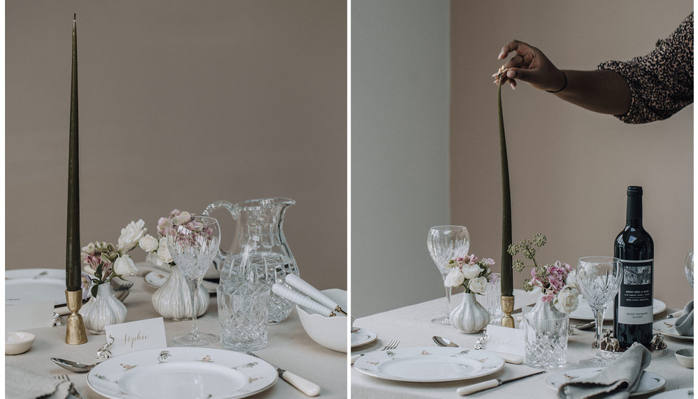 Details from our formal tablescape.